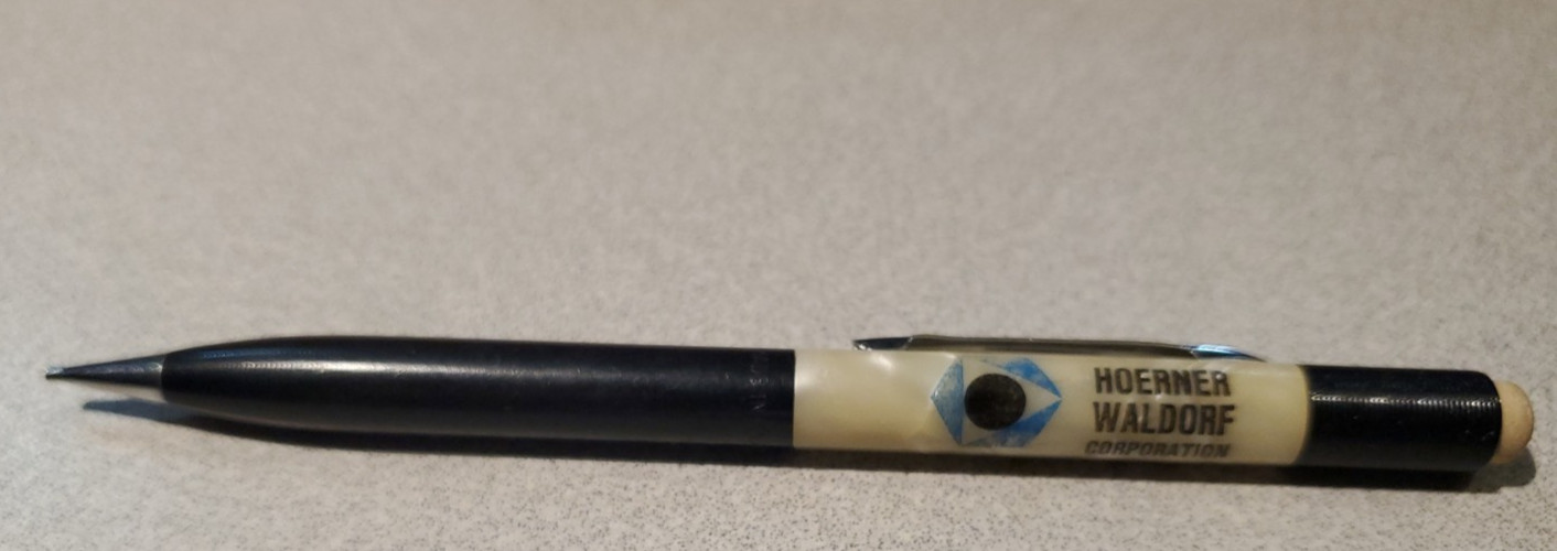 Vintage Hoerner Waldorf Corp- Sheaffer Mechanical Pencil black body Gurnee IL