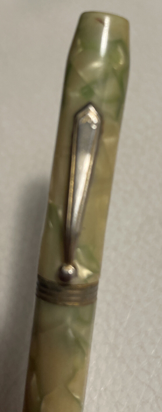 Arnold Mechanical Pencil 1930-1950 Yellow Jade Marbled Celluloid Body