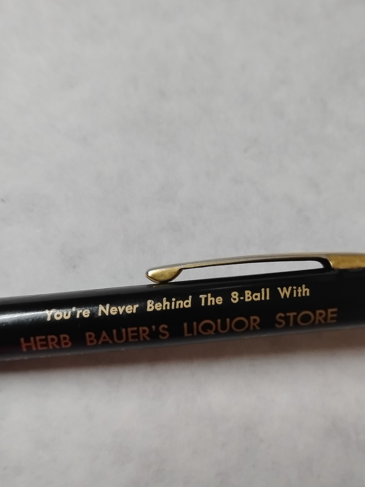 Vintage 1950s Redipoint Advertising pencil”Liquor Store” 8 Ball #D2