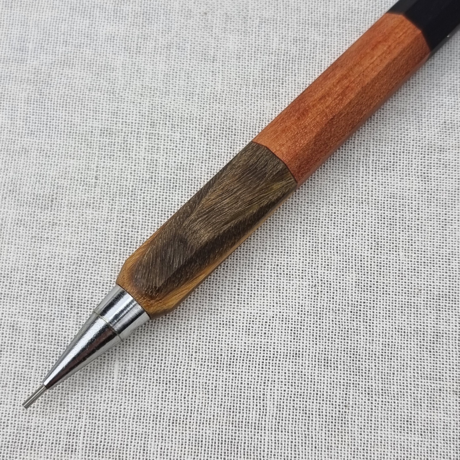 Hand Crafted Pentel P-205 Mechanical Pencil with Octagonal Wood Barrel