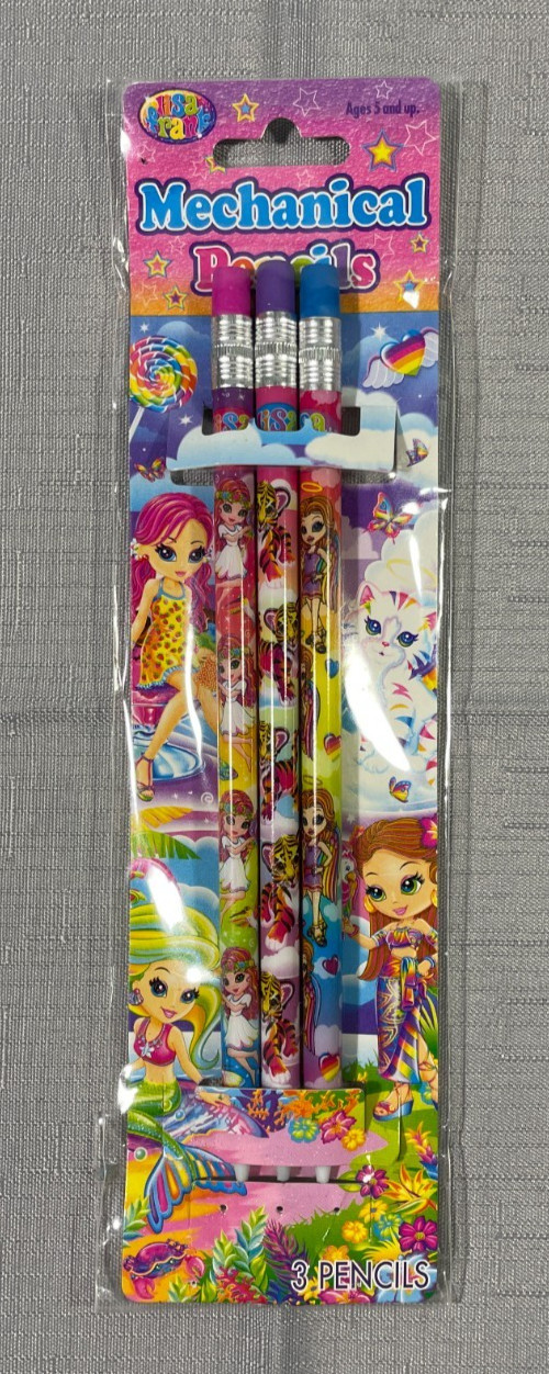 Lisa Frank Mechanical Pencils 3-Pack – Colorful Characters New in Pack