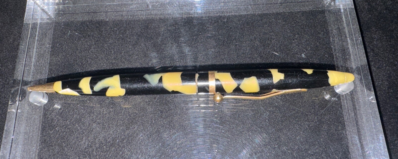 1930’s Sheaffer Balance Mechanical Pencil Black Pearl & Gold No Lead To Test-5”