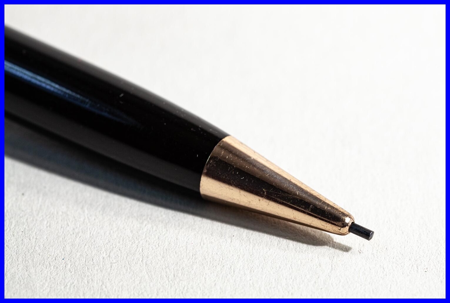 1958 AEG MONTBLANC 273 rare 12 cm short PIX Push Pencil Black Gold 1.18 mm lead