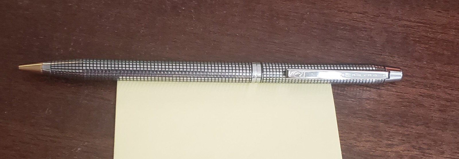 Vtg Centennial USA Mechanical Pencil Silver Tone Black Lined Body Gold End P99