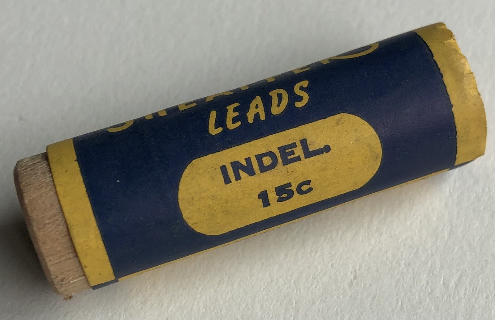 Vintage SHEAFFER Mechanical Pencil Lead INDELIBLE 1.18mm NOS 12pk Wood Tube USA