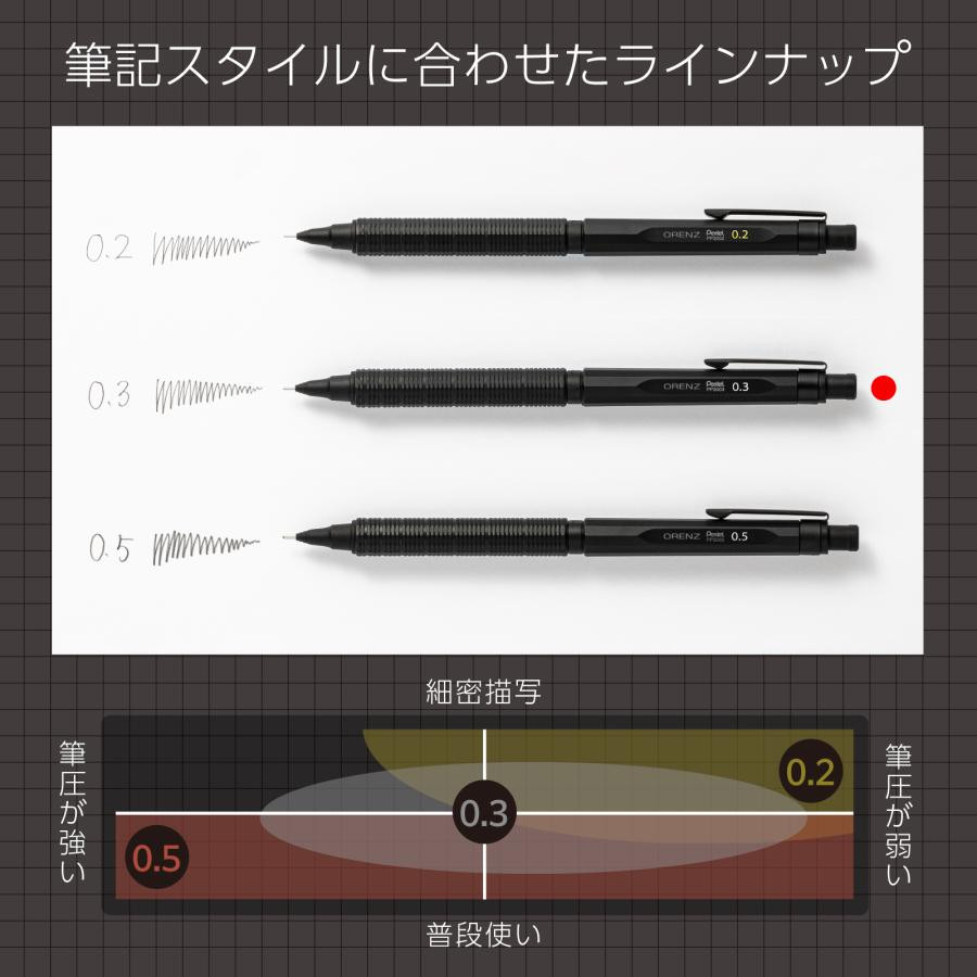 Pentel ORENZNERO LIMITED SET pencil Exclusive Black 0.3mm PP3003-AST Japan