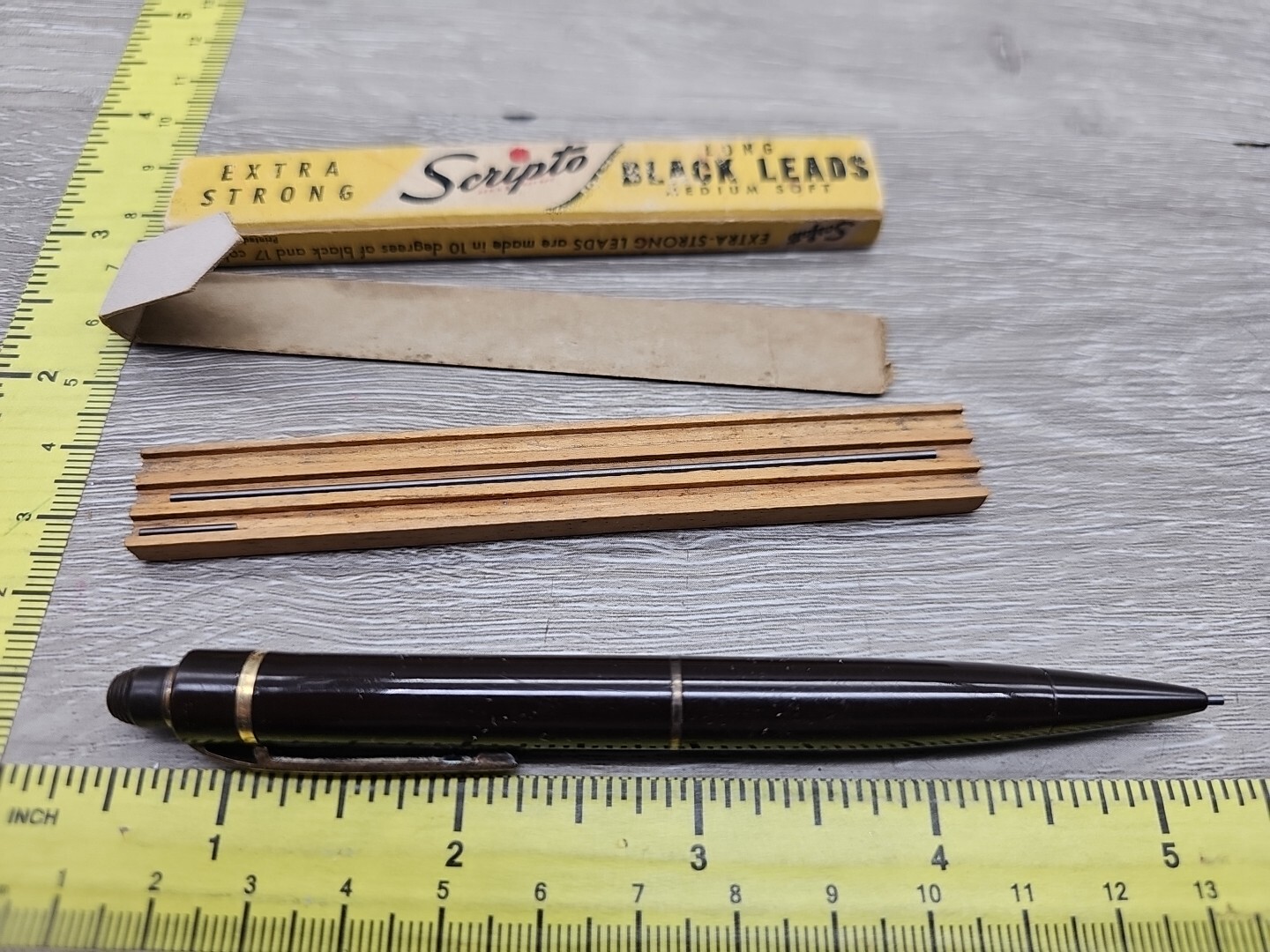Vintage Eversharp Skyline Repeater Clutch Mechanical Pencil Scripto Lead Package