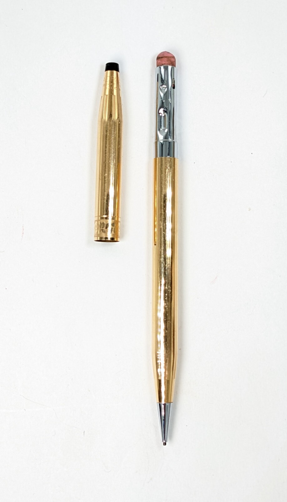 Vintage Cross 14 KT Gold Filled Mechanical Pencil with Eraser 5.25″