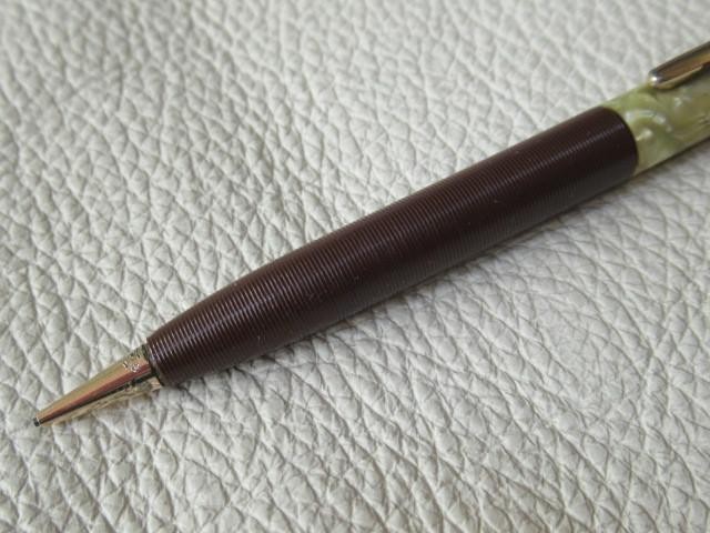 Excellent condition 1920s Sheaffer celluloid and bakelite pencil with gold-plate