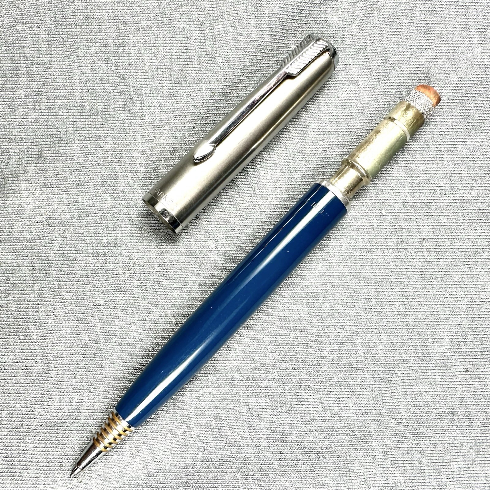 1948 Parker 51 Demi Repeater Pencil Teal Blue w/Stainless Steel Lusterloy Cap
