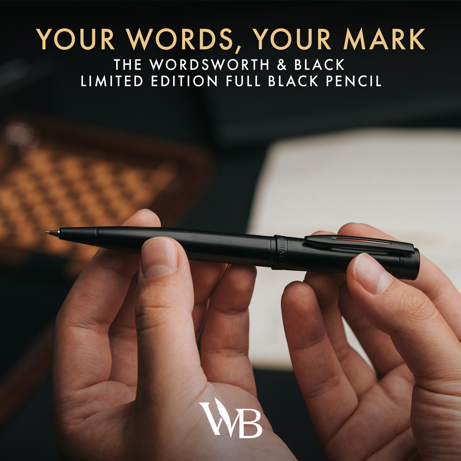 Wordsworth and Black Mechanical Pencil Graphite Lead- Stunning Luxury Metal P…