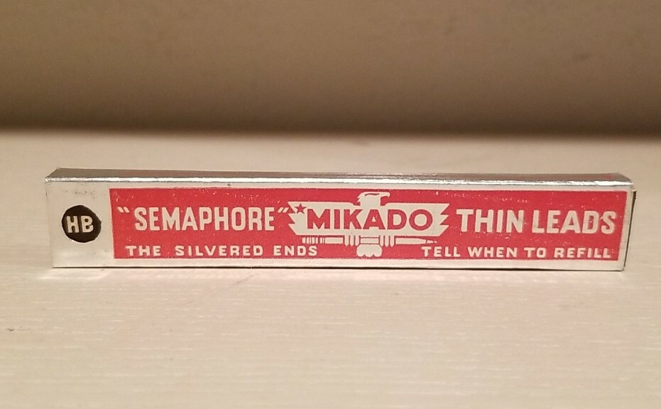 Vintage Semaphore Mikado 12 Thin Leads 75-40 HB Black Slivered Ends