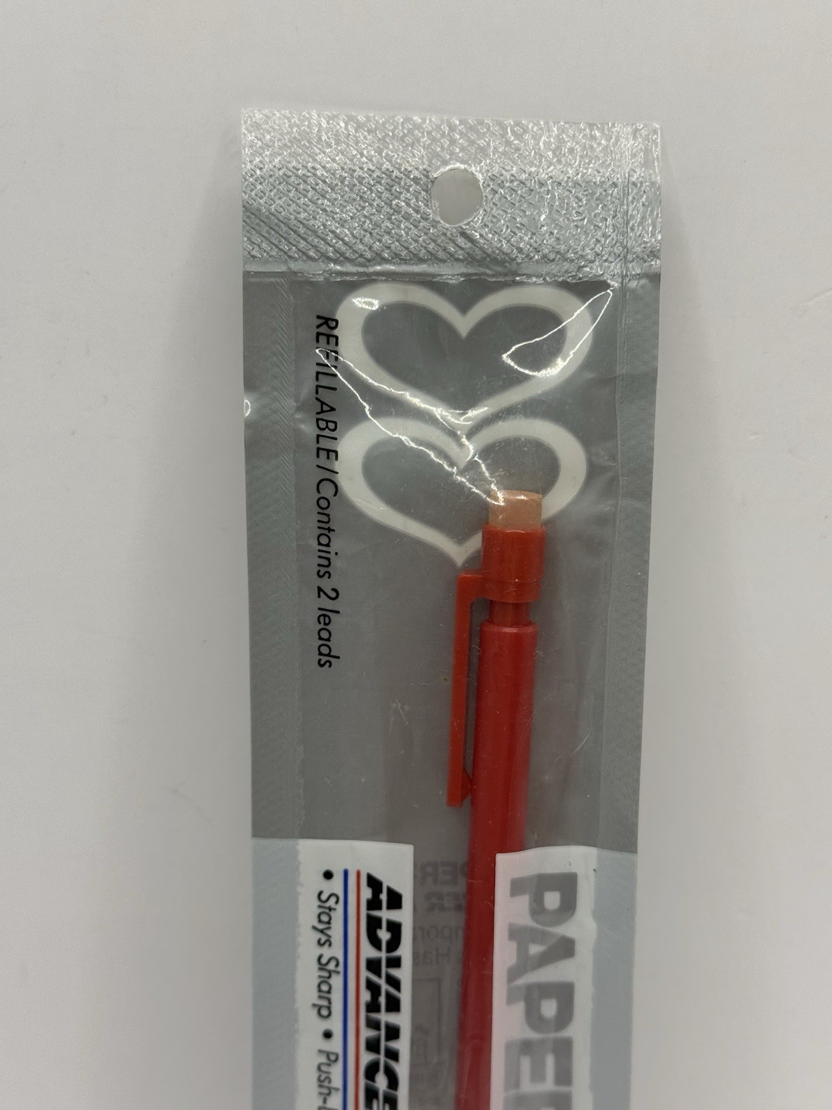 VTG 1985 GILLETTE PAPER MATE ADVANCER PENCIL 0.5MM EXTRA FINE POINT RED SEALED