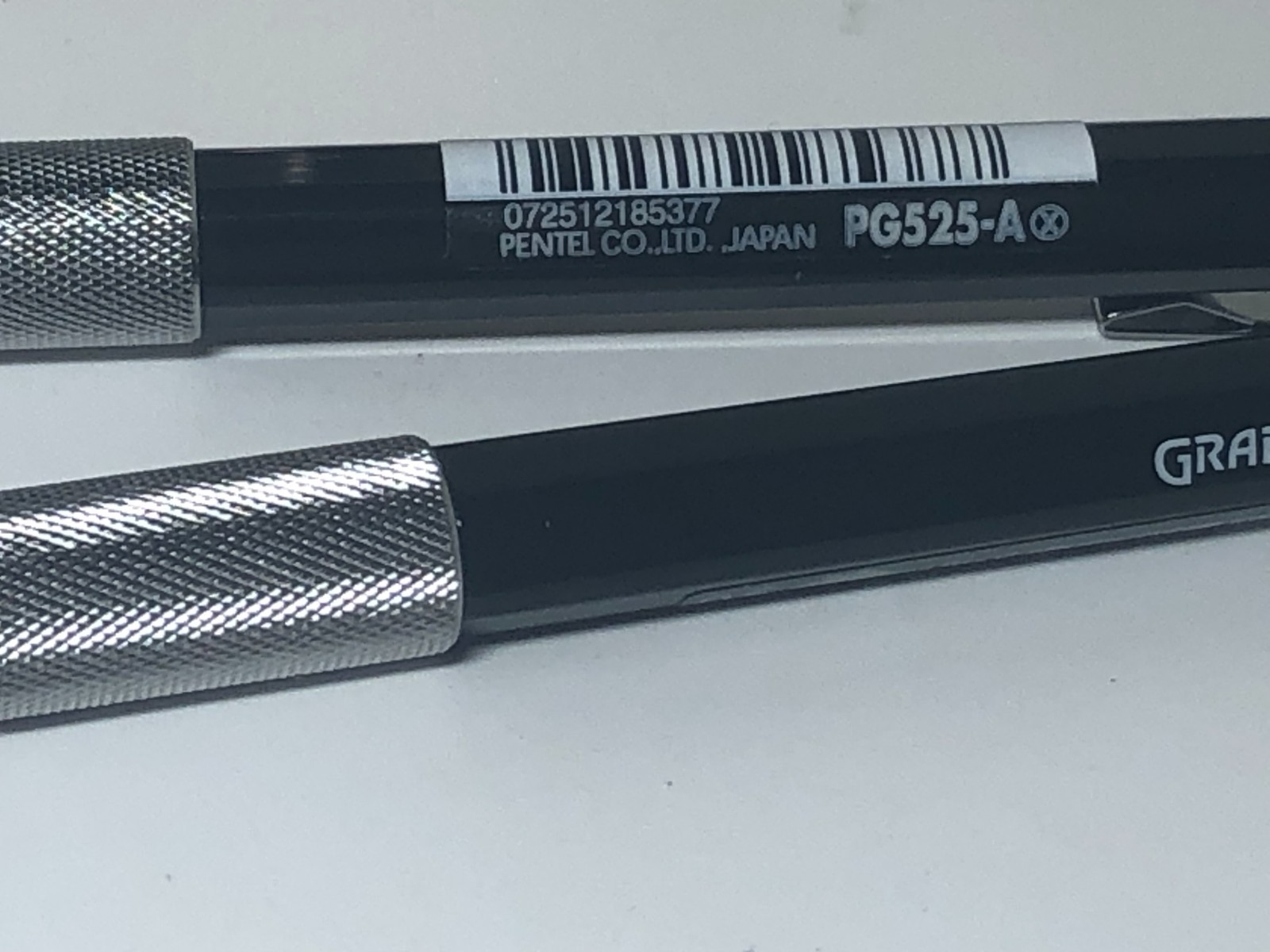 Pentel Graph Gear 500 Automatic Drafting Pencil Black Silver PG525A Lot of 2