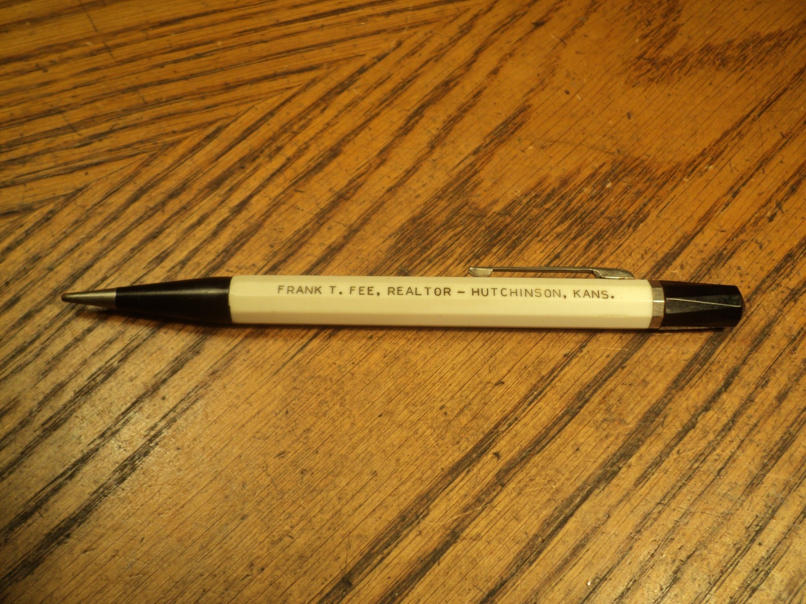 Vintage Autopoint Mechanical Pencil Frank F. Fee Realtor Hutchinson Kans USA