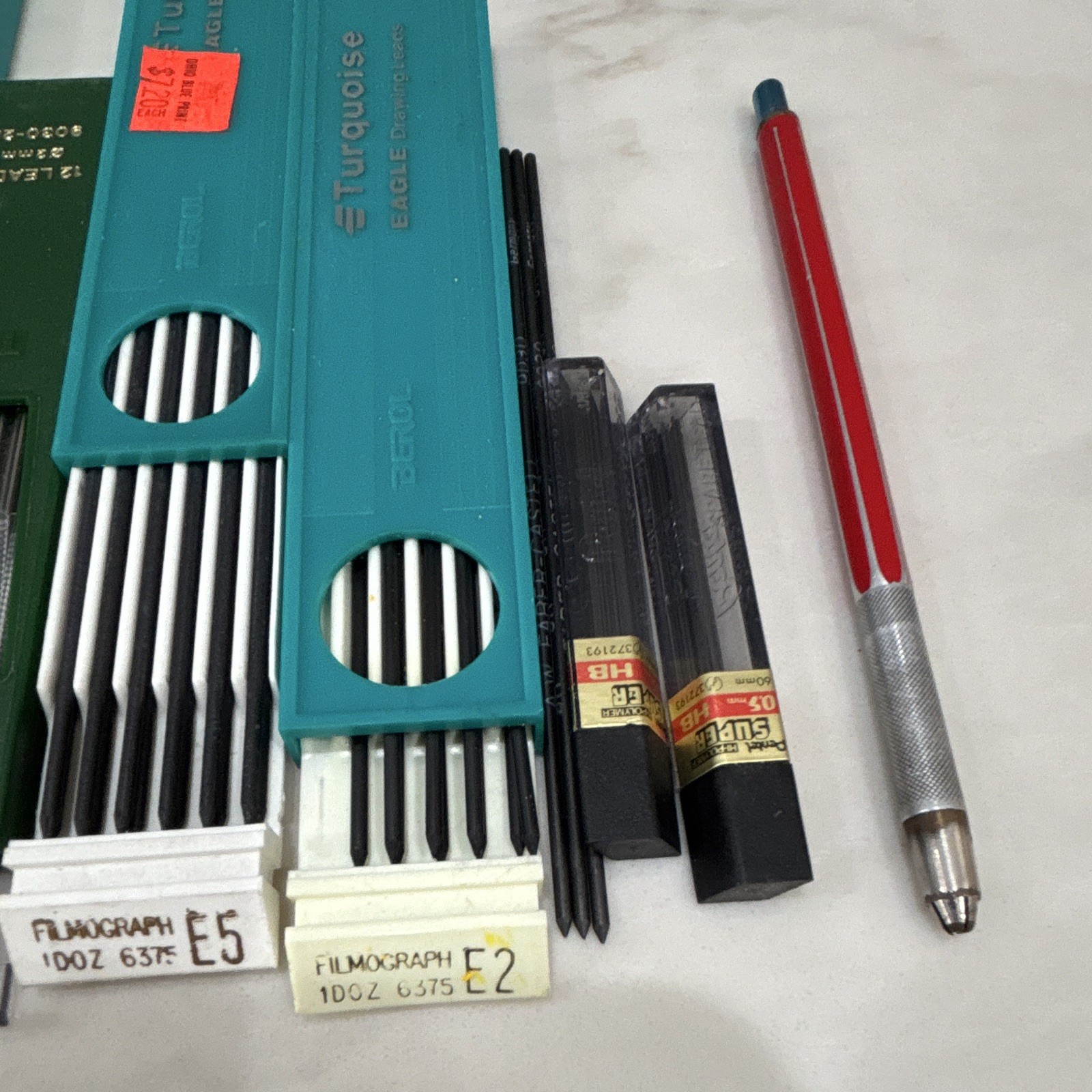 Vintage Eberhard Faber Tri-Venture Drafting Pencil Lead Lot + Rapidograph Techni