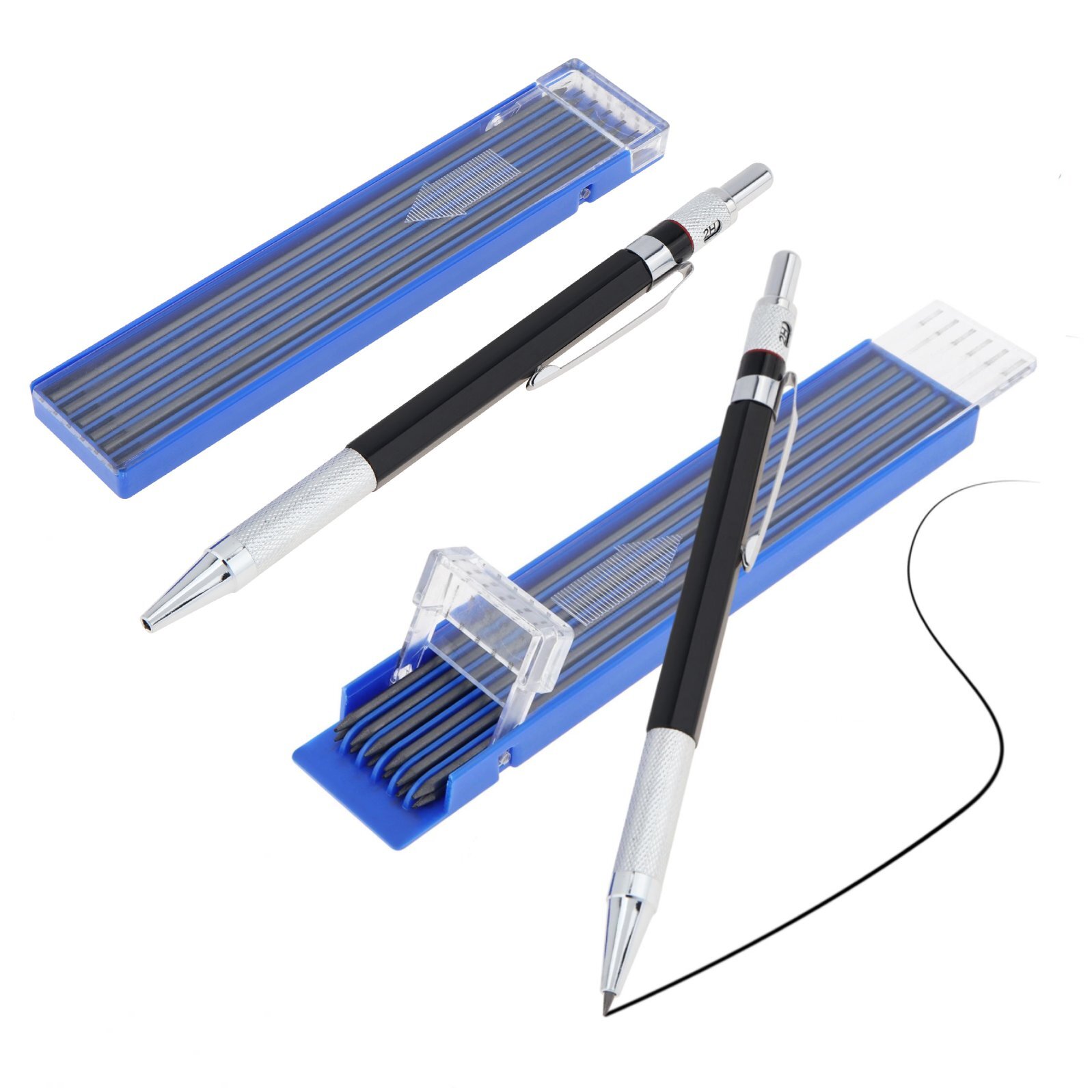 2 mm Mechanical Carpenter Pencil for Carpenter Scriber Woodworking with Refills
