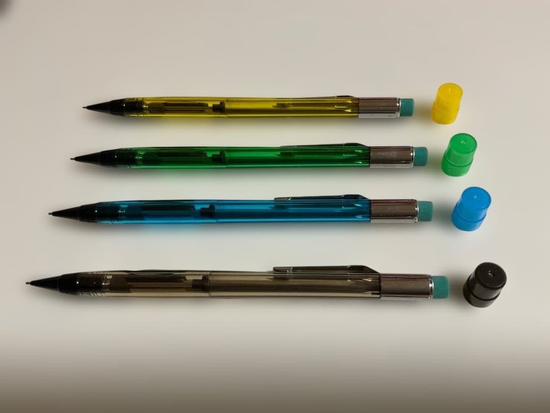 Vintage Pentel PD345 Quicker Clicker Mechanical Pencil 0.5mm Set of 4