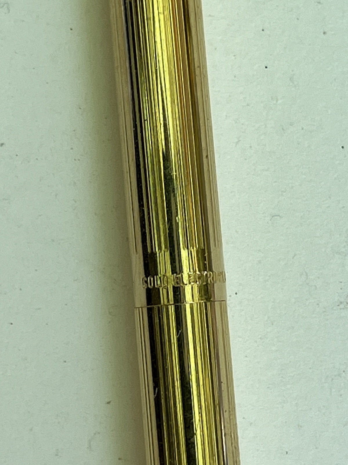 Sheaffer Vintage Slim White Dot Gold Electroplate Desk Pencil. 9mm
