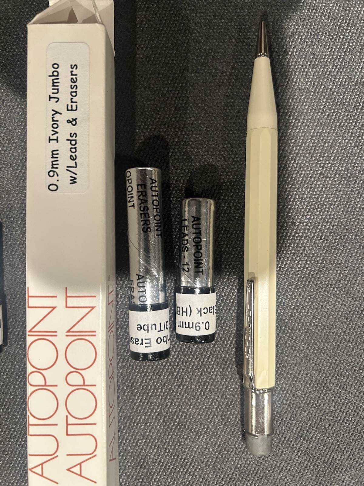 Auto Point Jumbo All-American Mechanical Pencil – 0.9 mm – Ivory Body