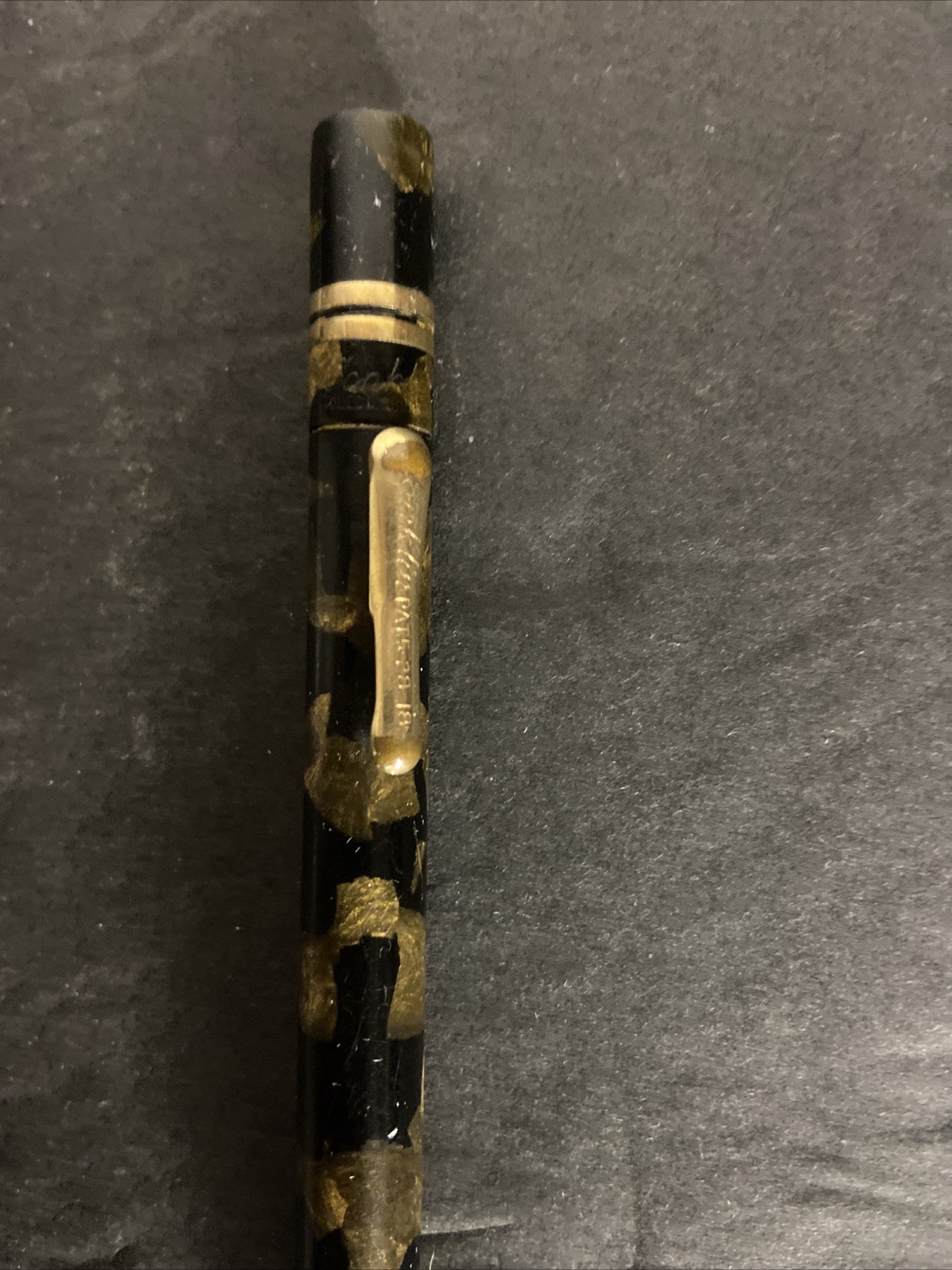Conklin Endura Mechanical Pencil Gold and Black Marble 1930s
