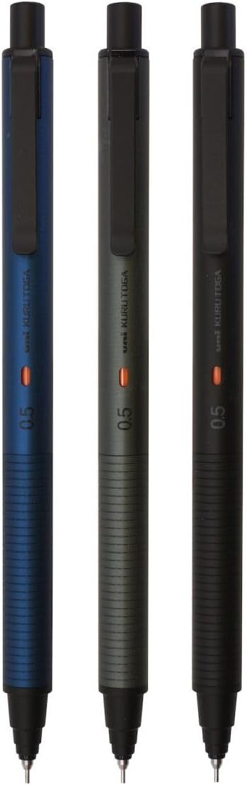 New Uni M5KH1P.24 Kuru Toga Metal Mechanical Pencil Nocturne Black 0.5mm Japan