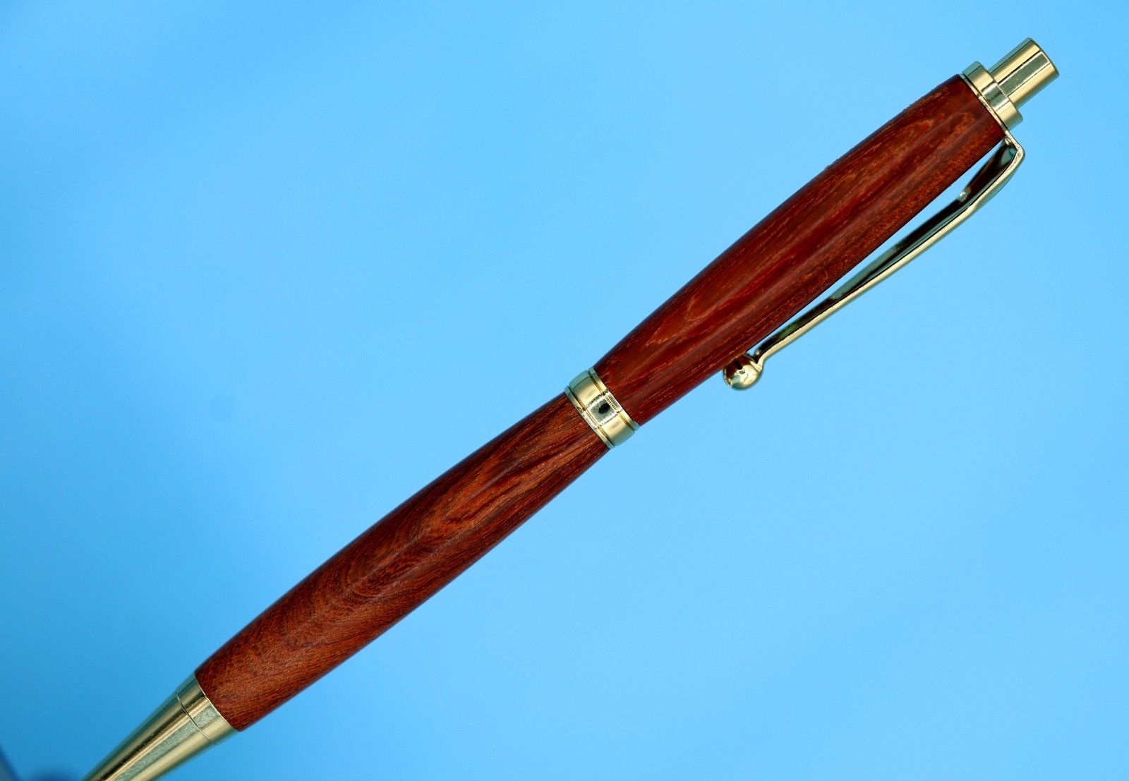 Luxury Rosewood Mechanical Pencil Gold Finish 0.7mm + Extra Lead/Erasers Gift
