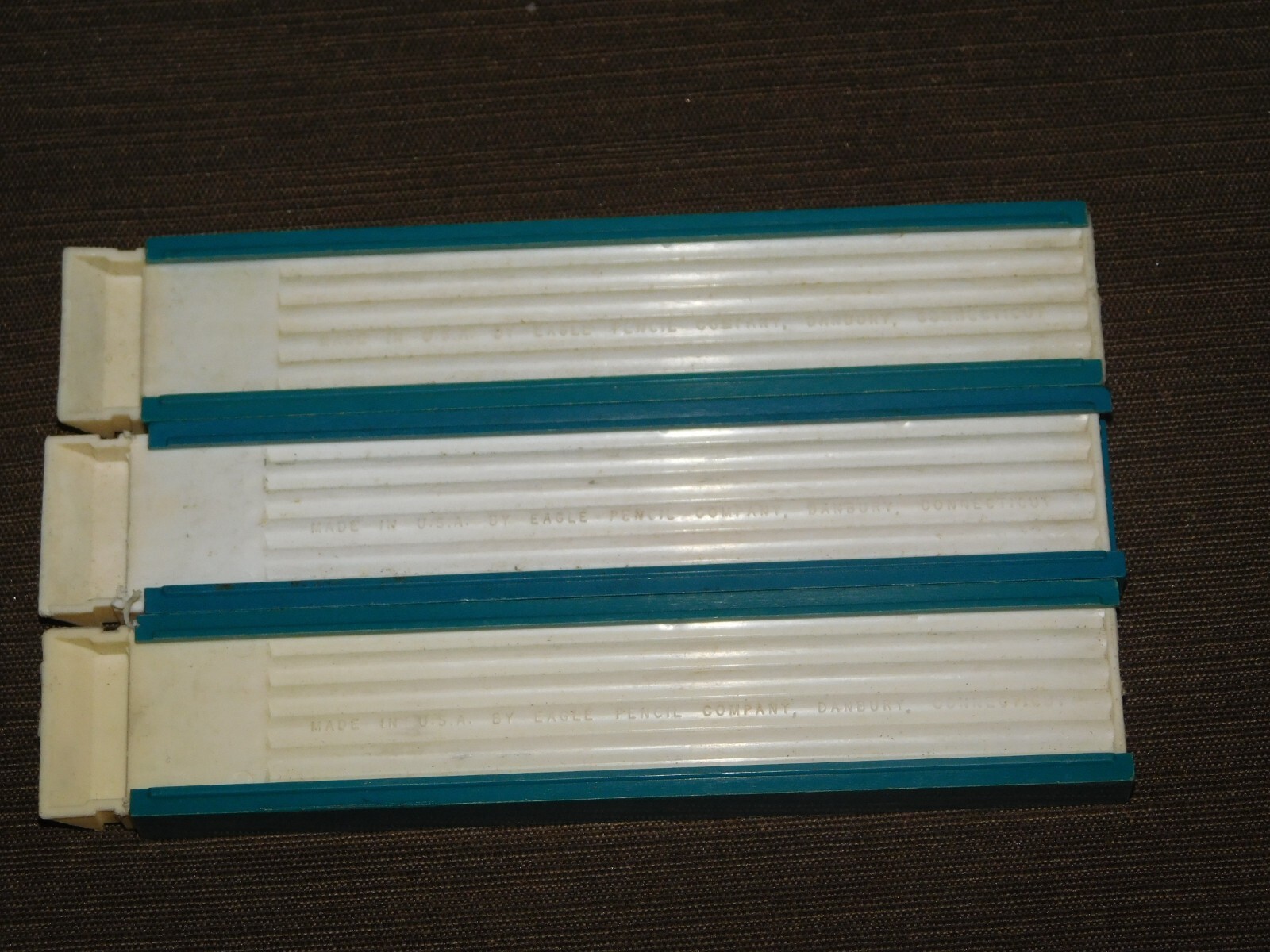 VINTAGE MECHANICAL PENCILS OFFICE 3 EAGLE TURQUOISE DRAWING LEADS