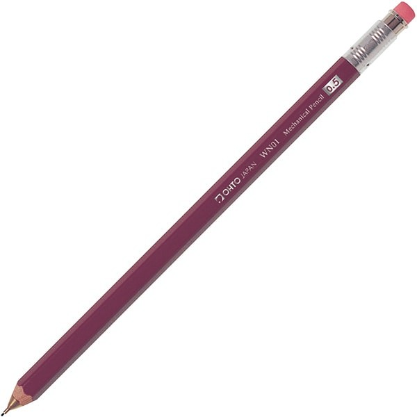 OHTO Wooden Shaft Mechanical Pencil WN01 Dark Red WN01-SP5-EN 0.5mm Japan