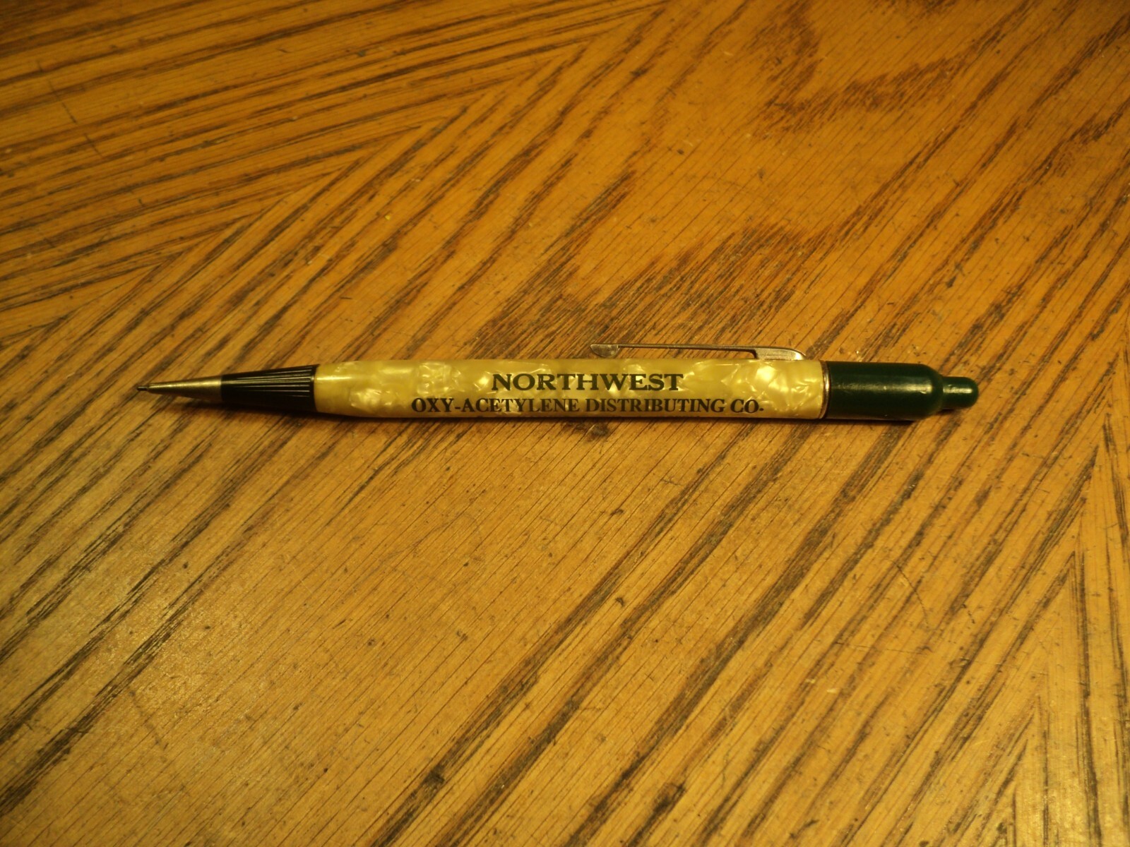 Vintage Autopoint Mechanical Pencil Northwest Oxy-Acetylene Linde Bottle Top D