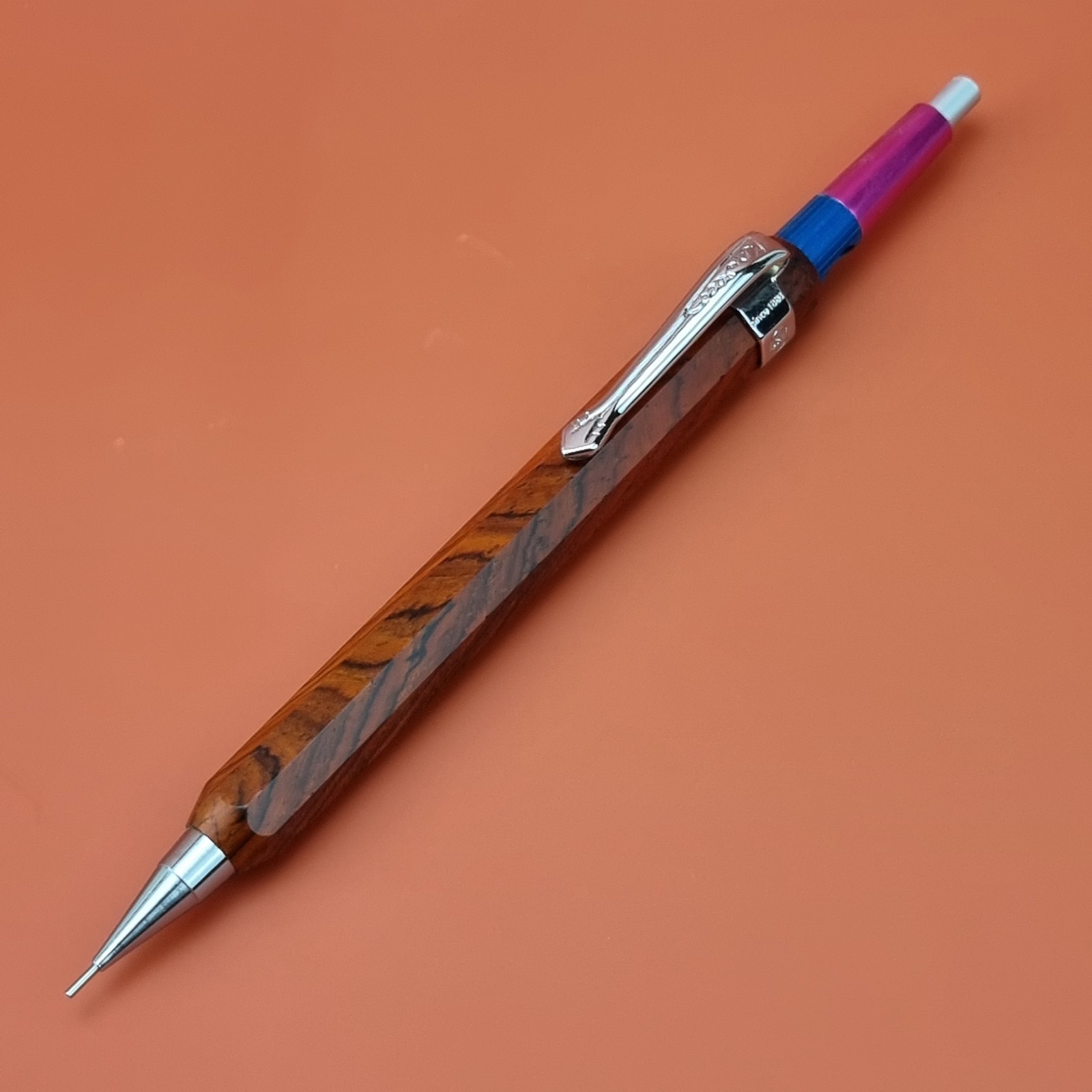 Hand Crafted Pentel PG5 Mechanical Pencil with Octagonal Wood Barrel