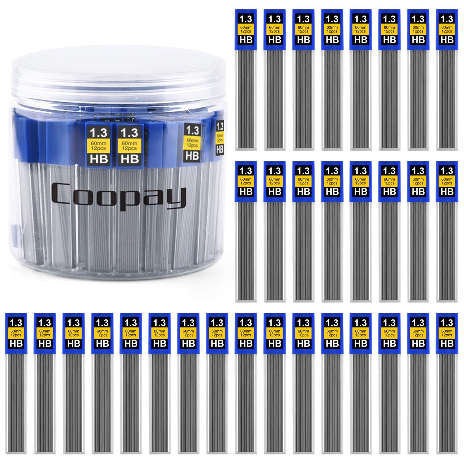 720 Pieces Lead Refills 1.3 mm HB Break Resistant Mechanical Pencil Refills, …