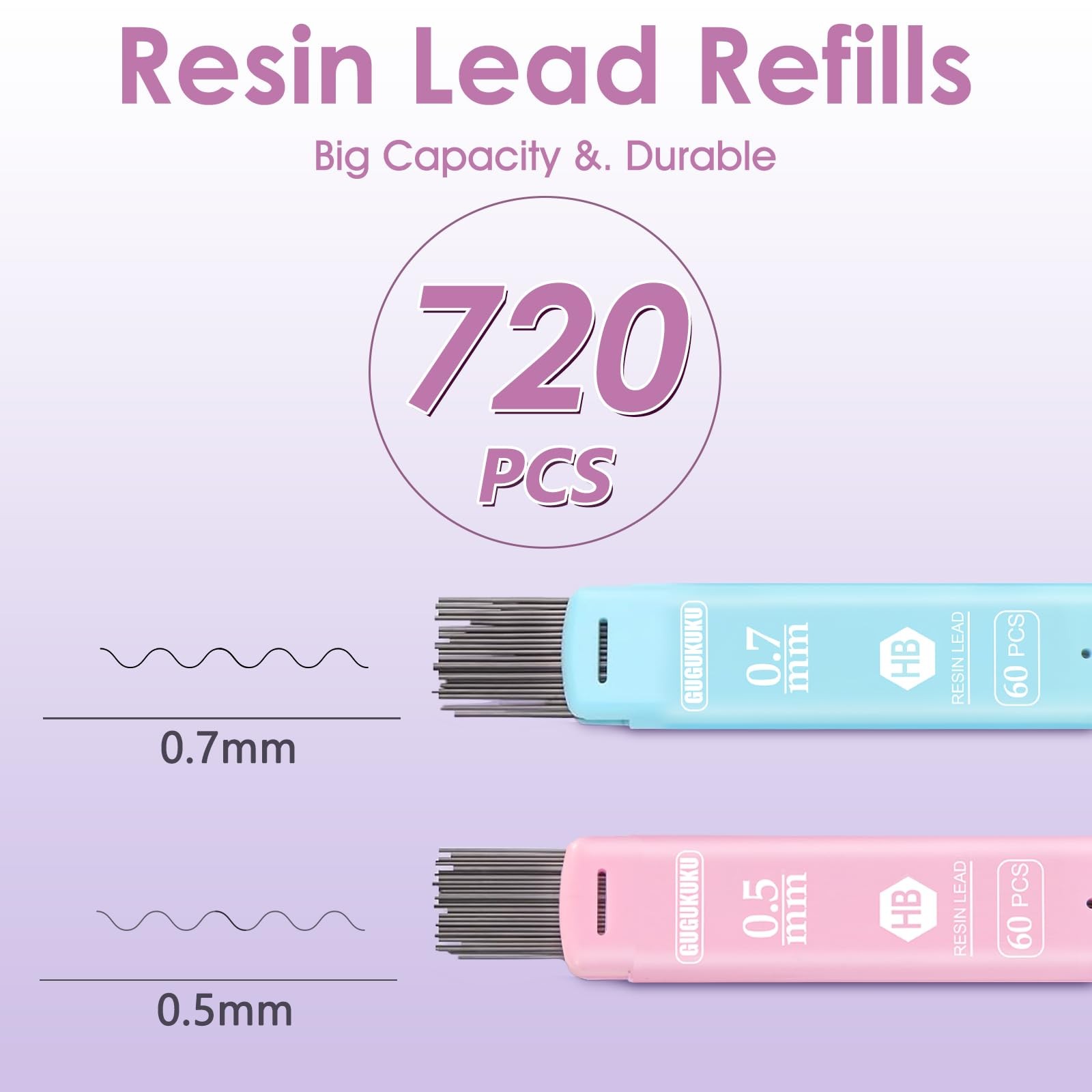 Aesthetic School Supplies Pink Mechanical Pencils HB Leads Erasers 12 PCS