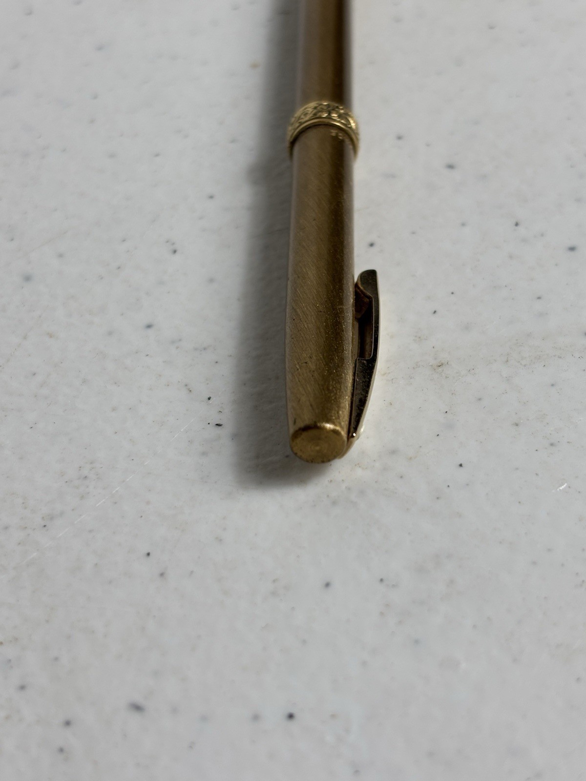 Vintage Scheaffer Mechanical Pencil Brushed Gold Rosette