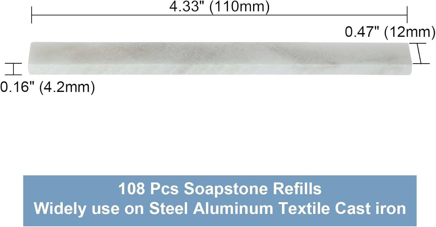 Eco-Friendly 108Pc Flat Soapstone Chalk Set for Precise Marks on Steel and Iron