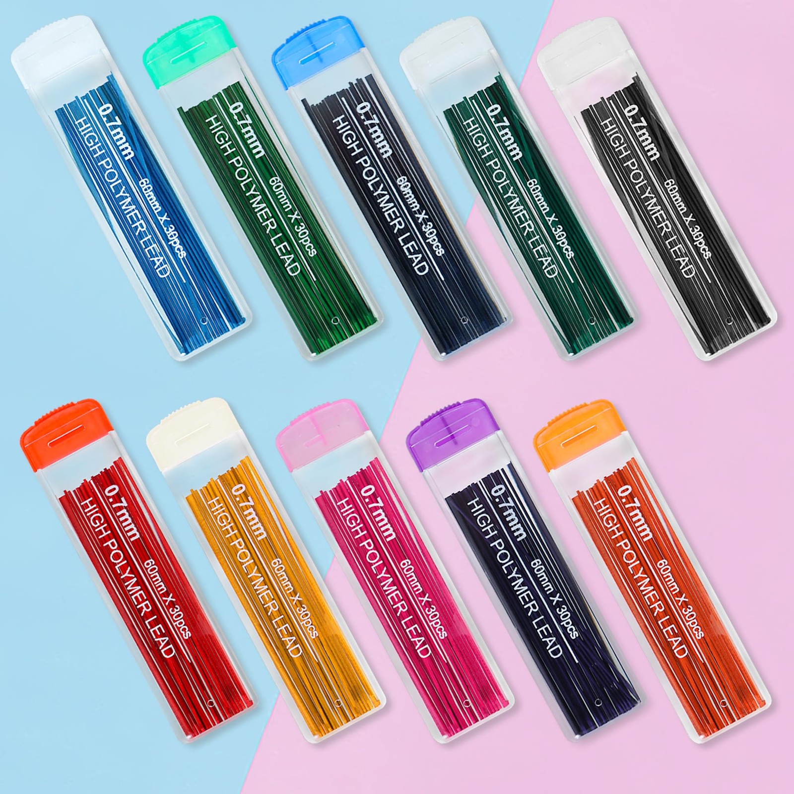 10 Color Lead Refills 300 Pieces Colored Mechanical Pencil Lead Refills for H…