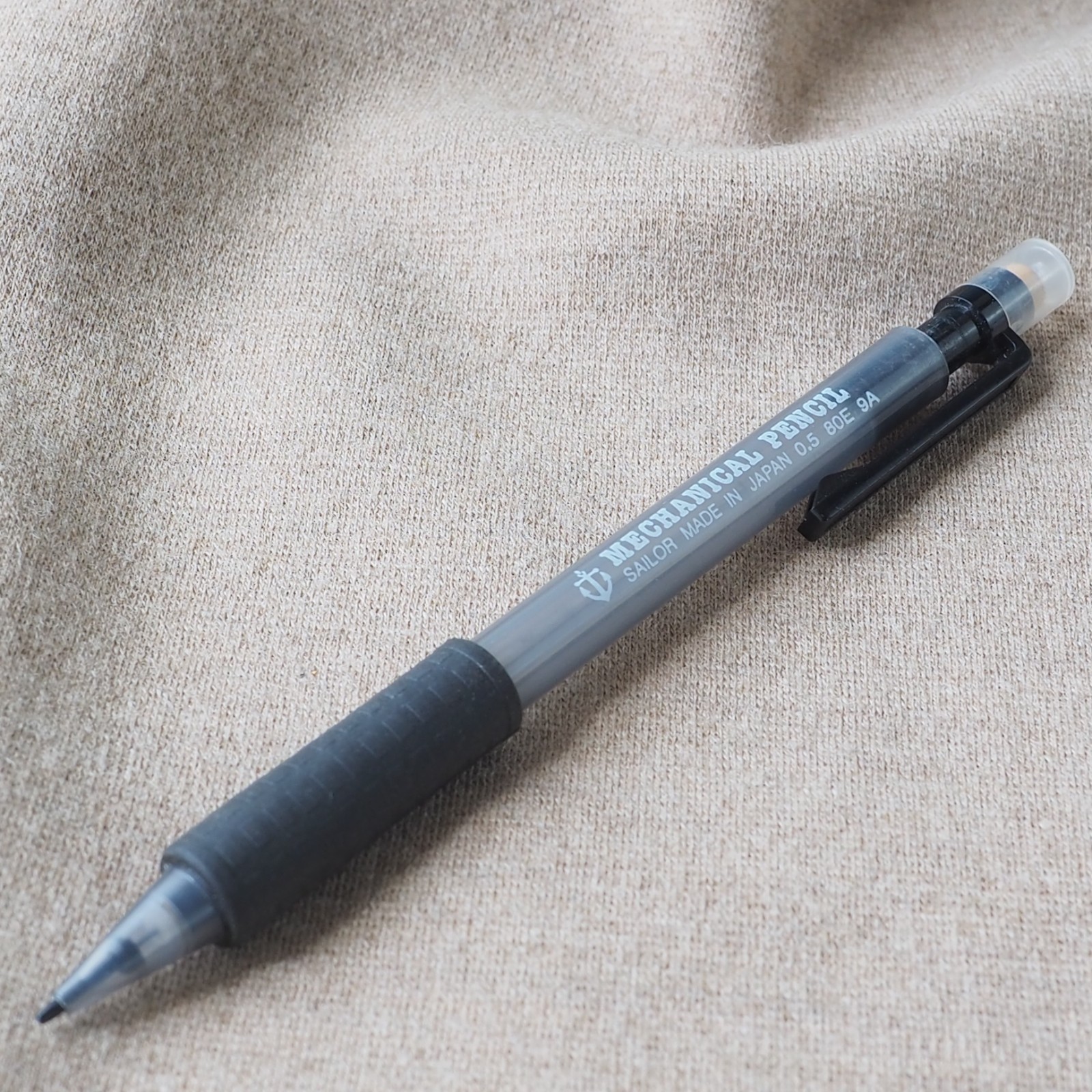 Vintage Sailor Mechanical Pencil 0.5mm Smoked Clear Anchor Logo 1970-1980s