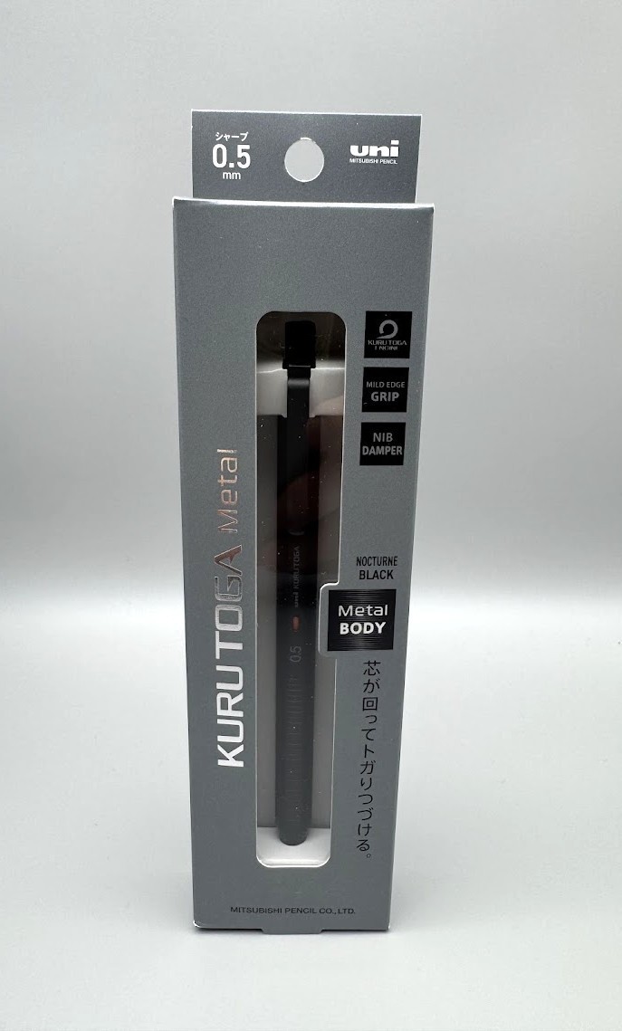 UNI KURU TOGA METAL 0.5mm Mechanical Pencils 3 Color Set Black Blue Gray M5-KH