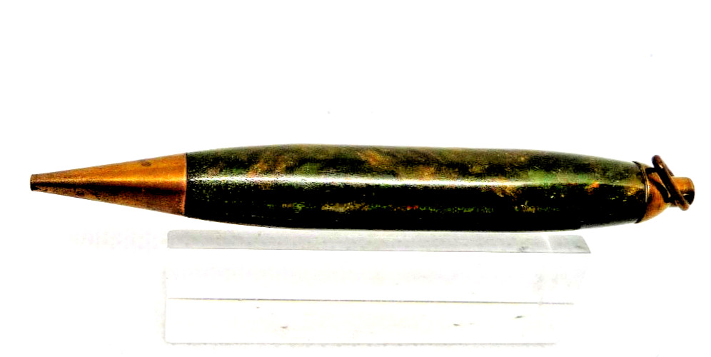Vintage Green and Bronze Ring Top l.l mm Pencil with free tube of lead