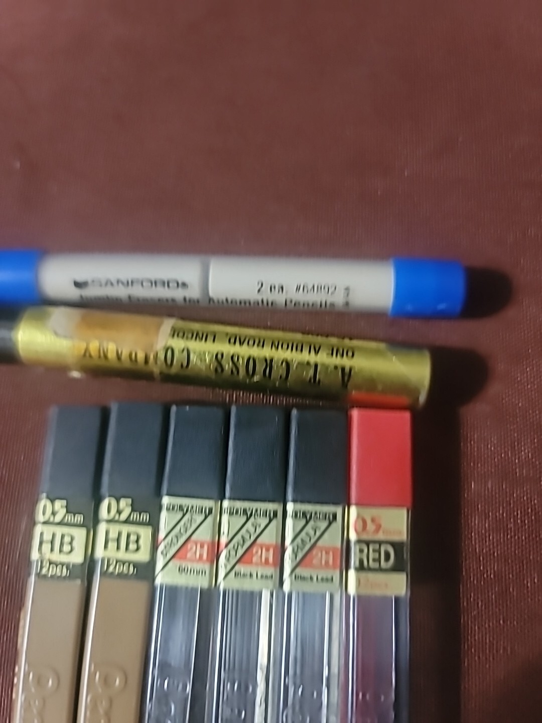 Lot Of 6 Vintage Pentel Pencil Lead Sticks 0.5 Japan Stationery Company
