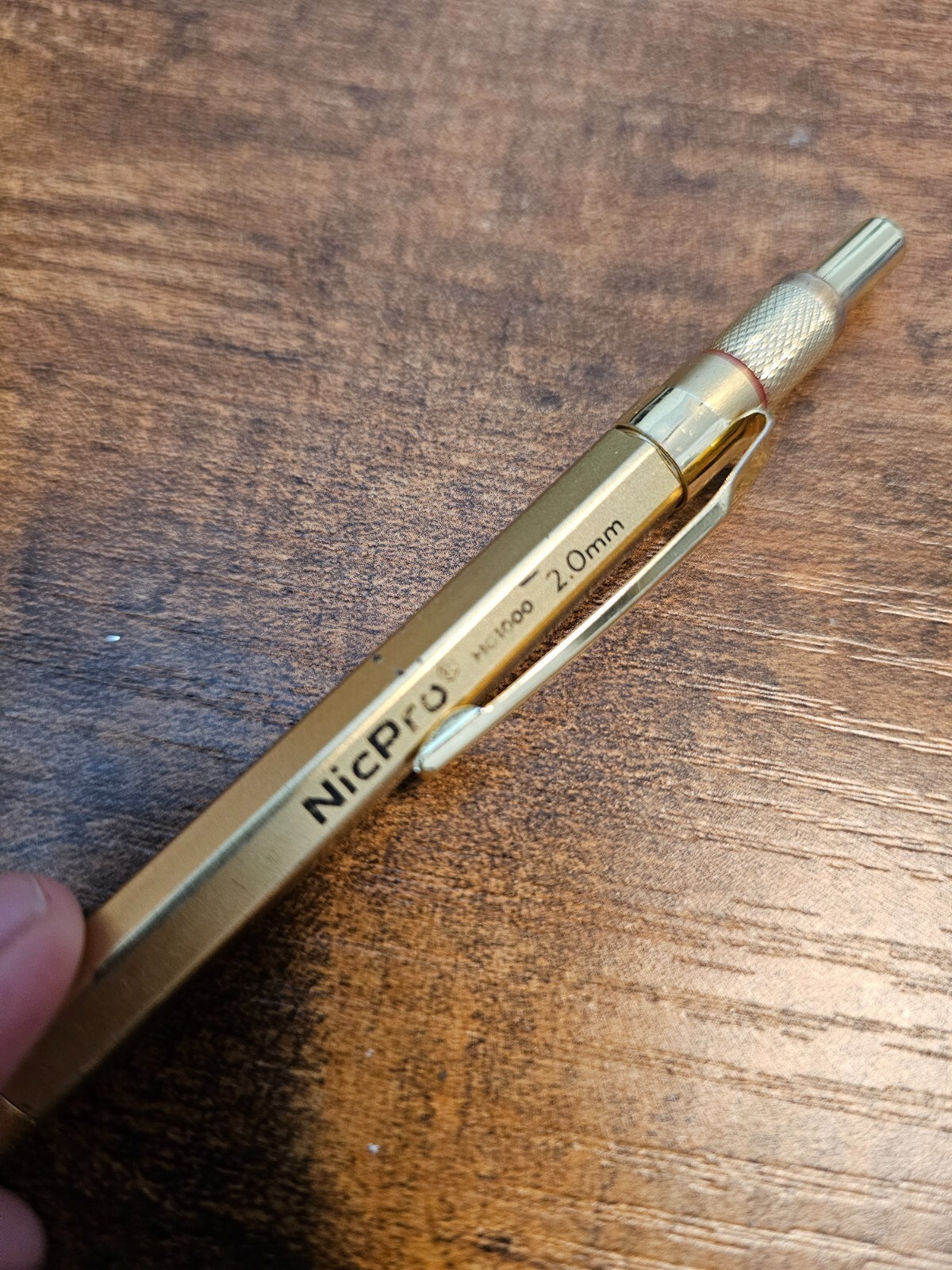 Nicpro 2.0mm Lead Holder heavy-duty mechanical pencil Gold Drafting Art