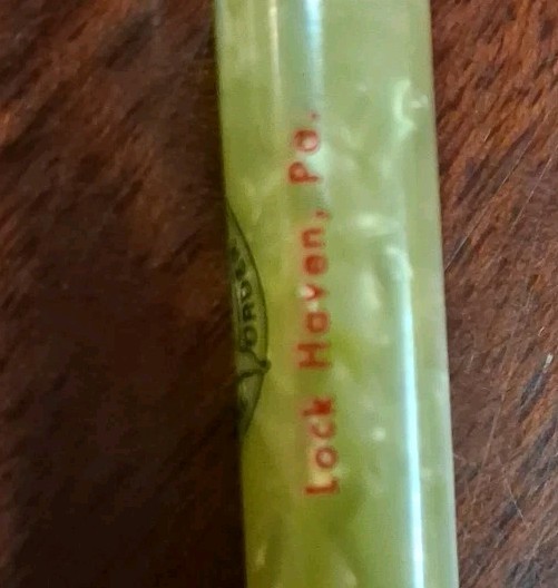 VTG Ritepoint USA Marble Mechanical Pencil Lock Haven PA Moose Lodge #100