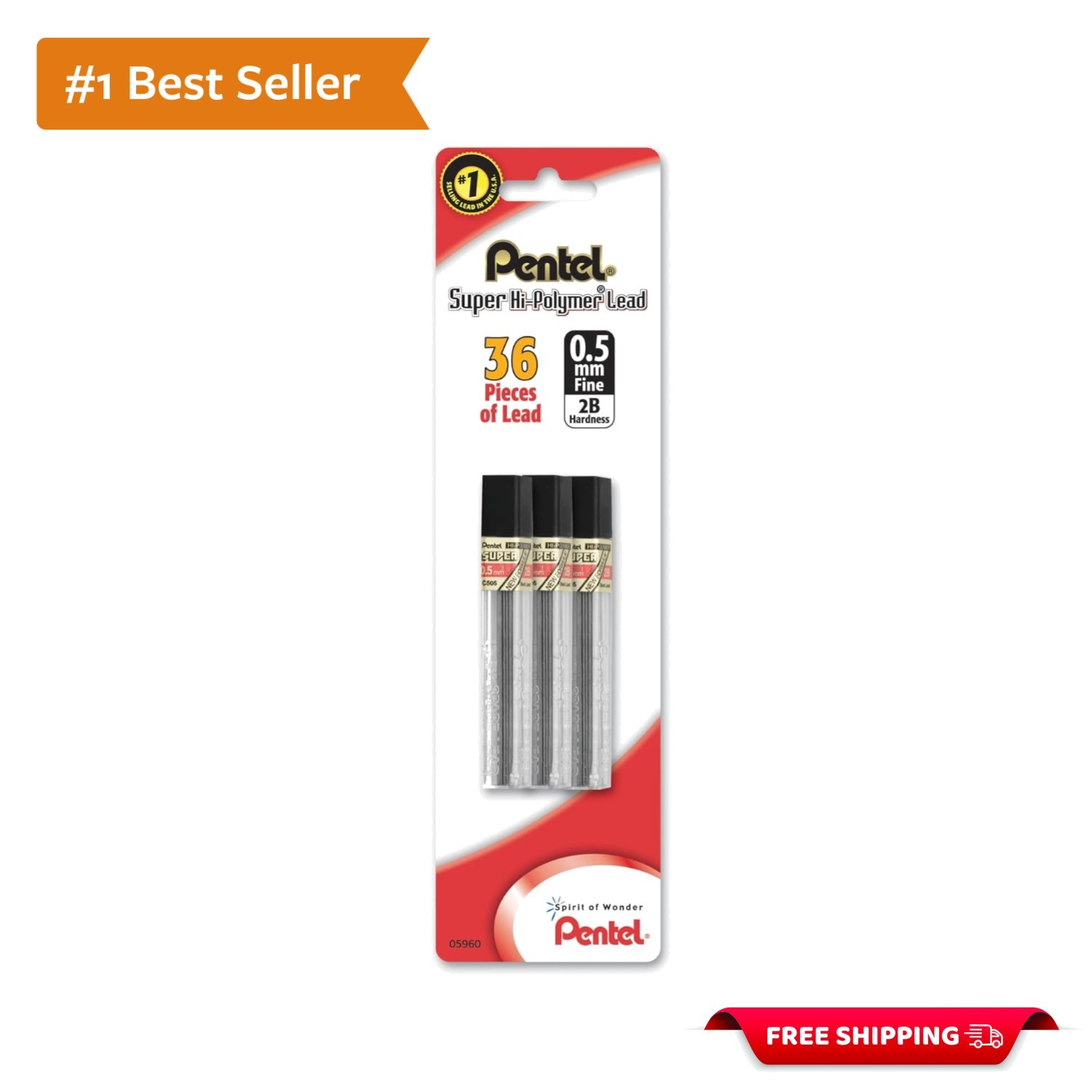 Durable Super Hi-Polymer 0.5mm 2B Pencil Lead – Break-Resistant & Refillable