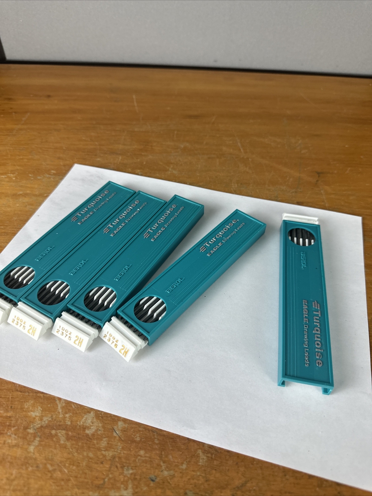 Berol Turquoise Eagle Drawing Leads Lot Of 5 Packs w/ 12 ea #2375 2H NOS