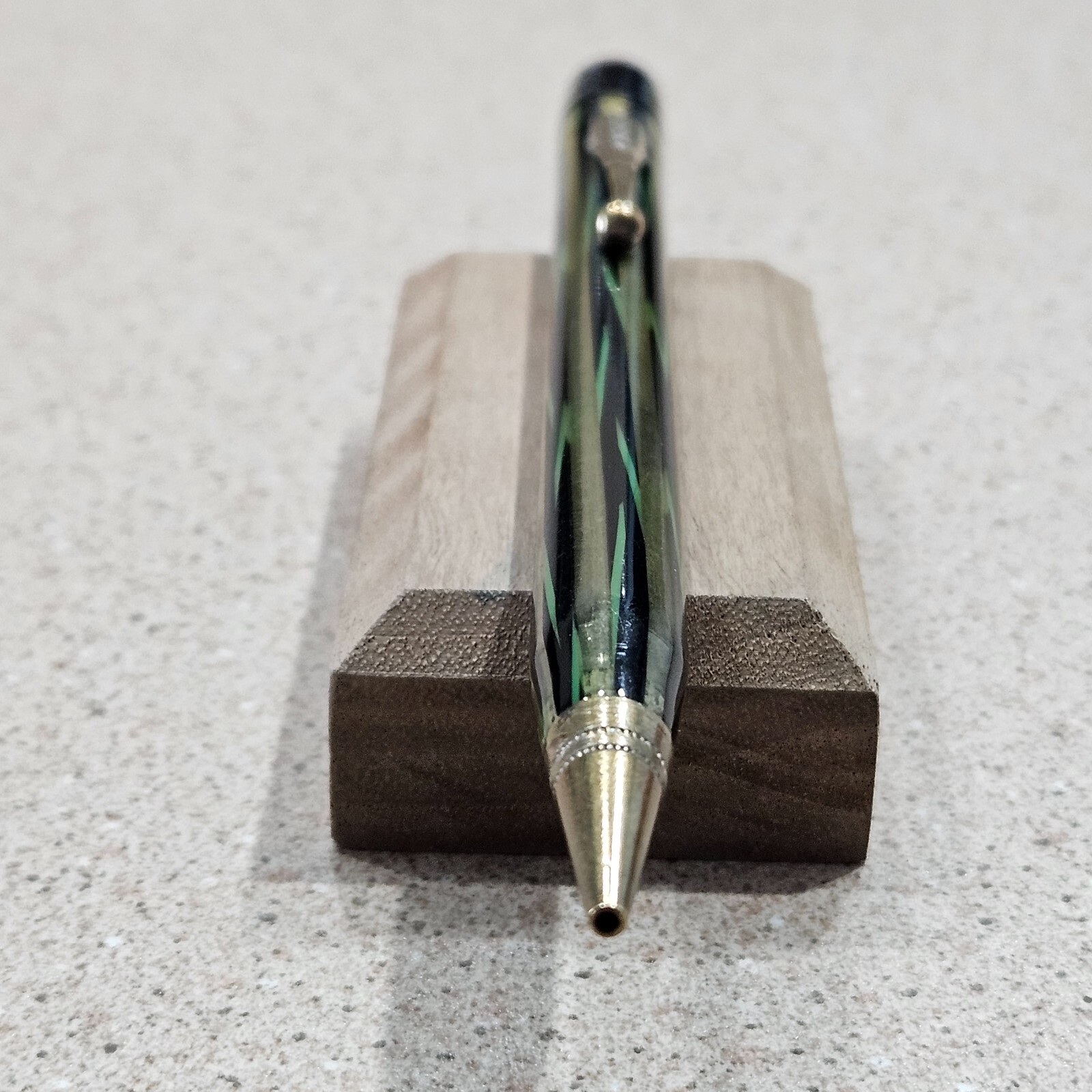 Wearever “Year Round” Green & Black Pattern Visible 5-3/4 Inch Mechanical Pencil