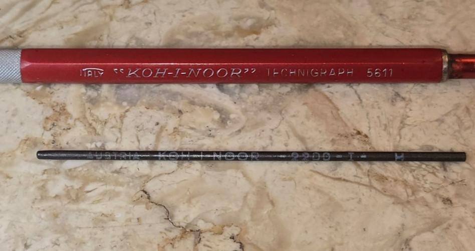 Vintage KOH-I-NOOR Technigraph 5611 Drafting Pencil Made Italy ORIG LEAD!
