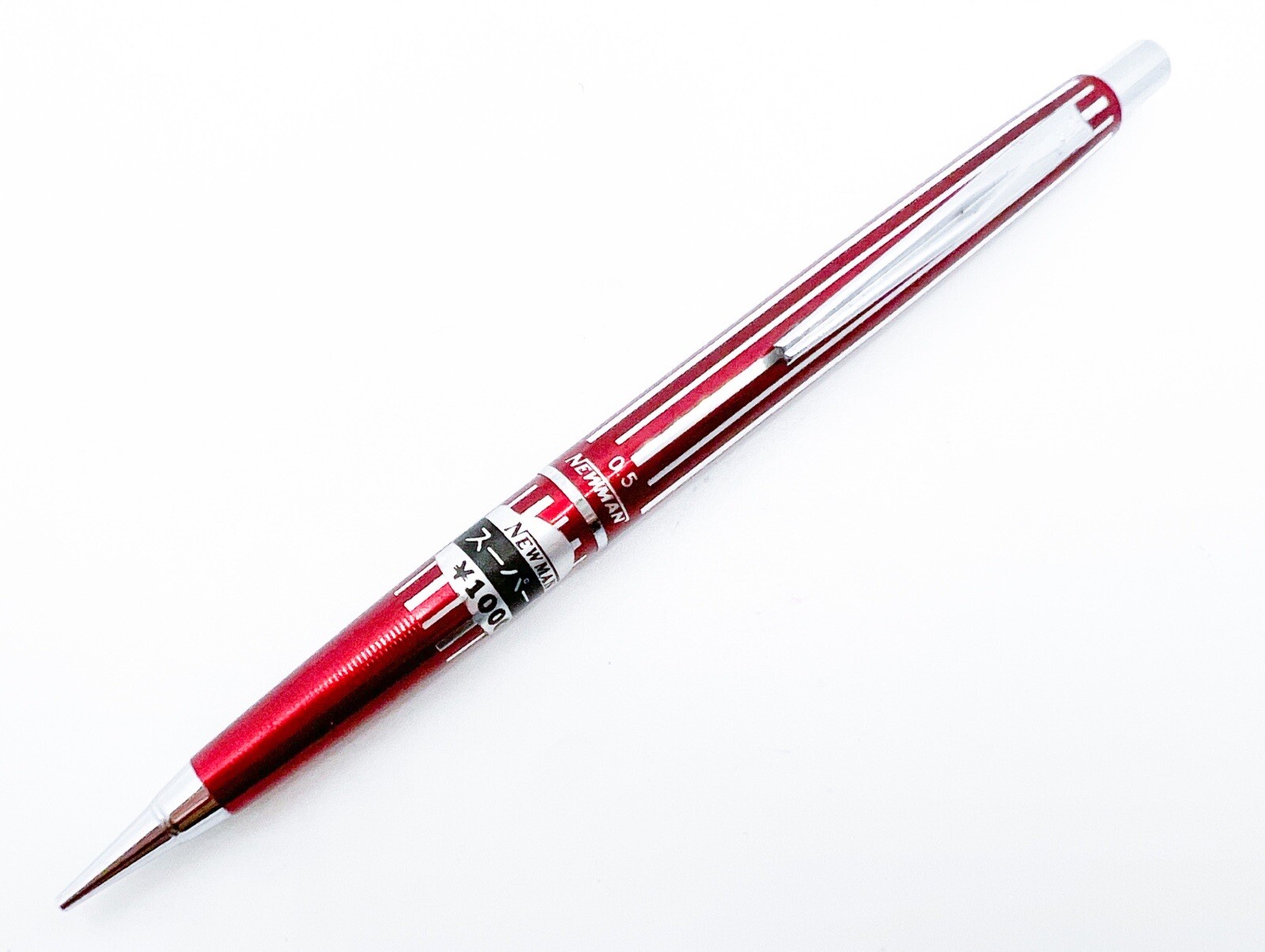 NOS Newman Mechanical Pencil 0.5mm sliding Sleeve Retractable Lead Sleeve Red