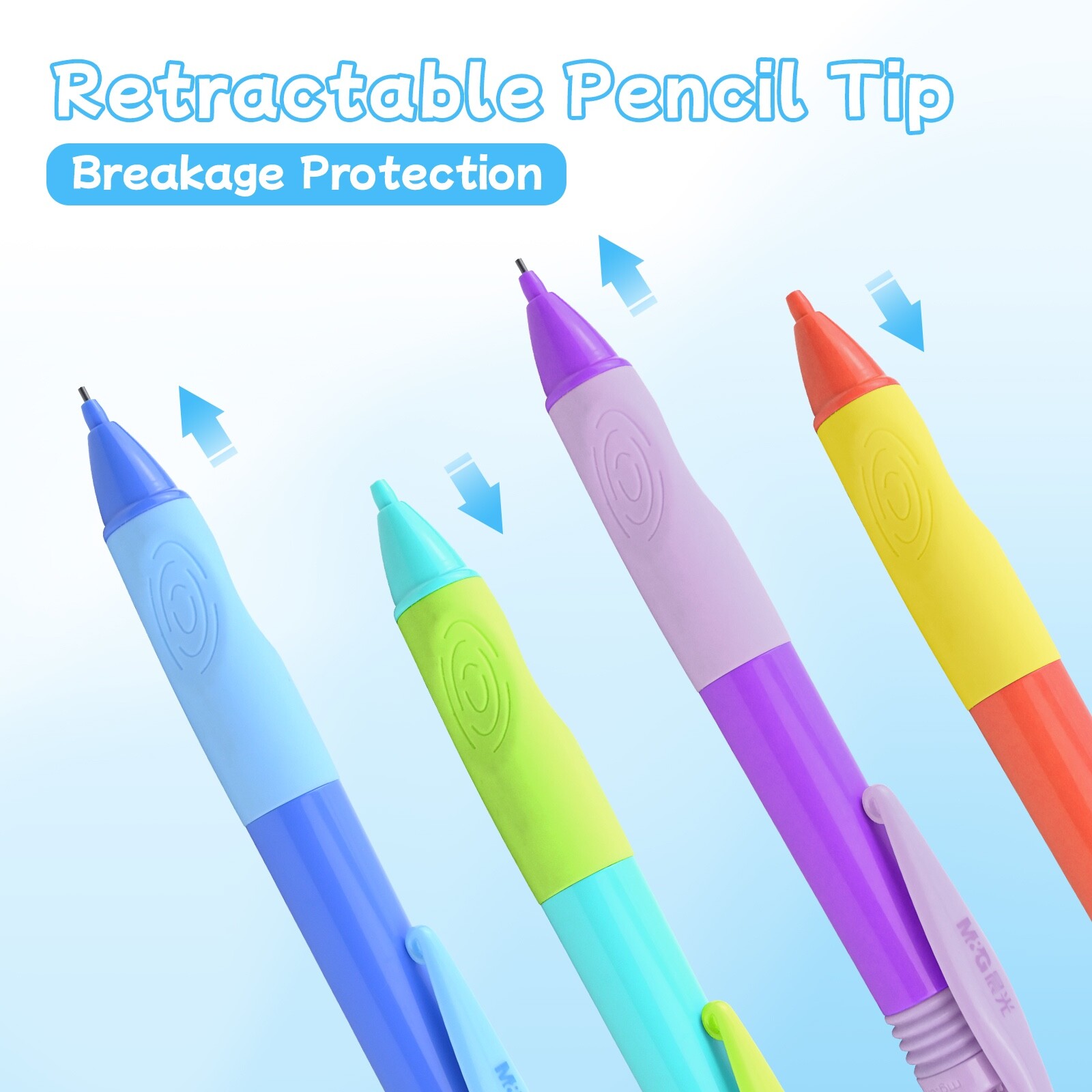 0.9 mm M&G Ergonomic Mechanical Pencil, 4-Count