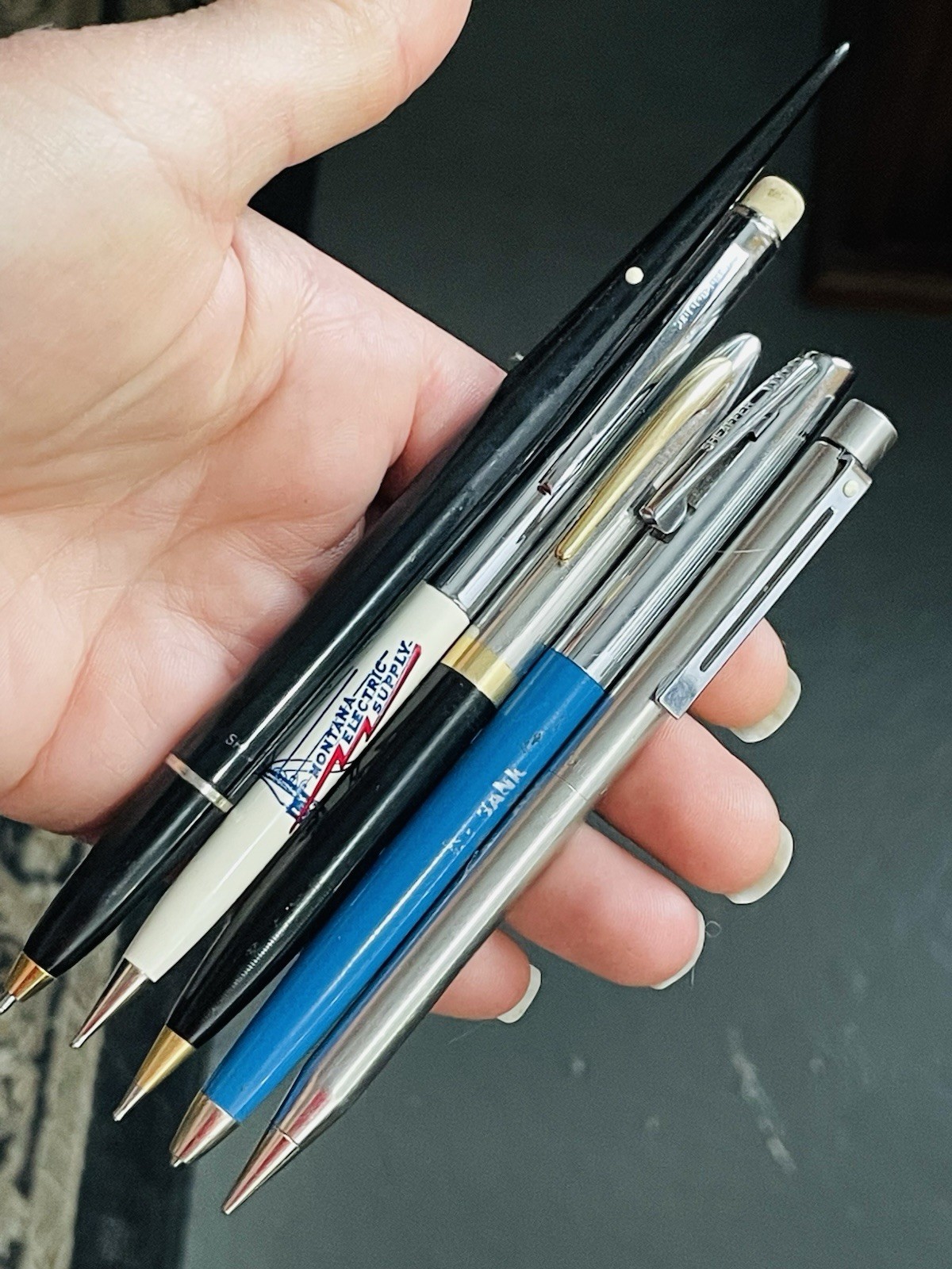 Vintage Sheaffer Mechanical Pencil & Pen Lot – Dot Chrome, Gold, Black, Blue USA