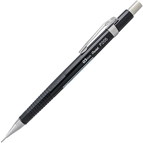 Pentel Sharp Mechanical Pencil, (0.5mm), Fine Line, Black Barrel, Pack of 4 (P20